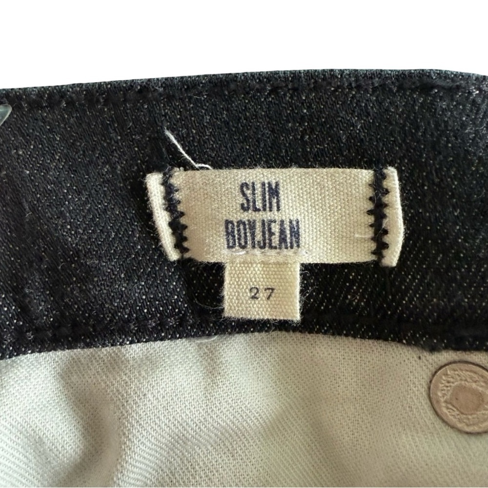 Madewell Black Slim Boyjean Jeans Relaxed Fit Size 27 Classic Denim Straight Leg - Picture 5 of 13